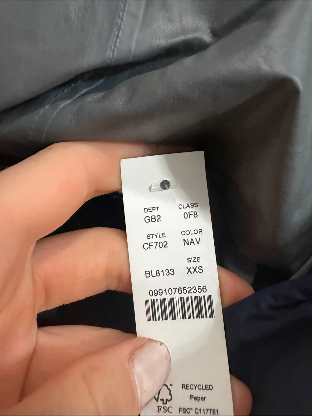 J crew navy blue Perfect raincoat